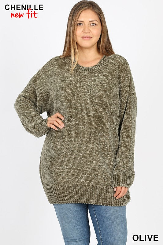 Chenille Sweater  comes in plus size and regular size – Just Bee-You  Modest Apparel